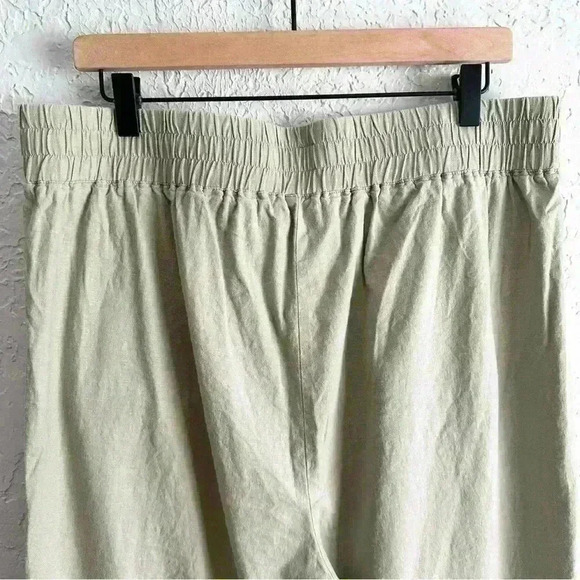 Torrid sage green linen blend wide leg ankle pants size 0 - Picture 11 of 14